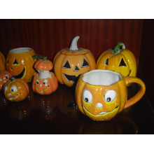 Keramische Kürbis-Tasse für Holloween